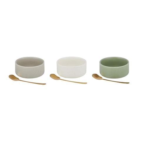 Haven & Space Berry KITCHEN Lou S/2 Ceramic Bowl W/Spoon