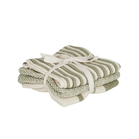 Haven & Space Berry KITCHEN Moss Amy S/3 Cotton Knit Cloth