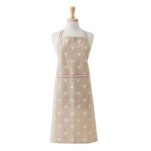 Haven & Space Berry KITCHEN Natural/Red Hilda Cotton Apron