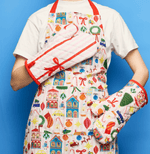 Haven & Space Berry KITCHEN Night Before Christmas S/2 Oven Mitt