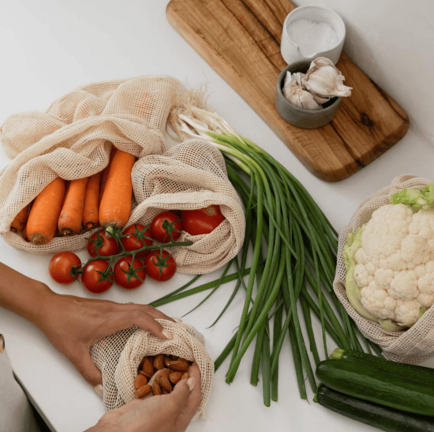 Haven & Space Berry KITCHEN Organic Mesh Produce Bag | Set of 5