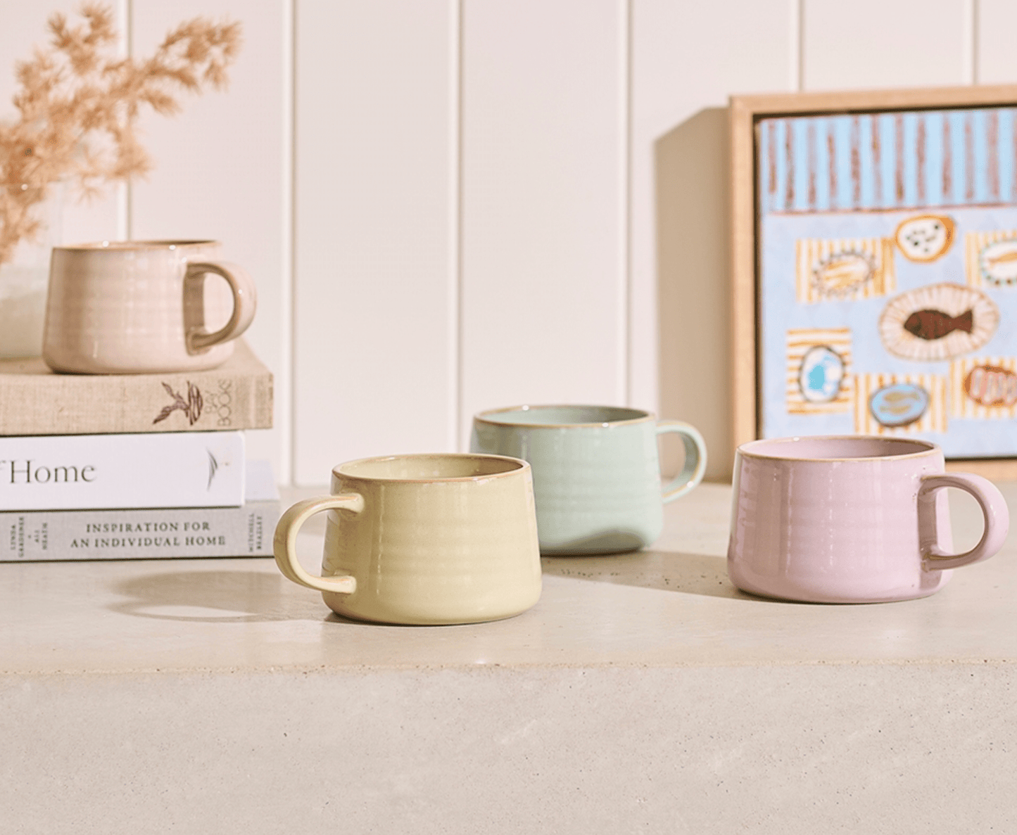 Haven & Space Berry KITCHEN Ottawa Set of 4 Mugs