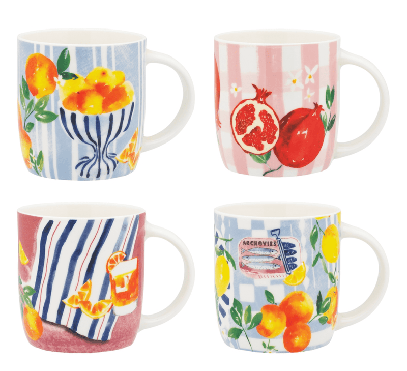 Haven & Space Berry KITCHEN Positano S/4 Mugs