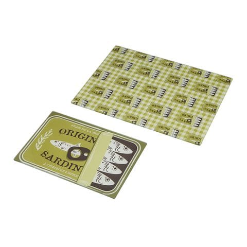 Haven & Space Berry KITCHEN Sardine S/2 Glass Serving Board