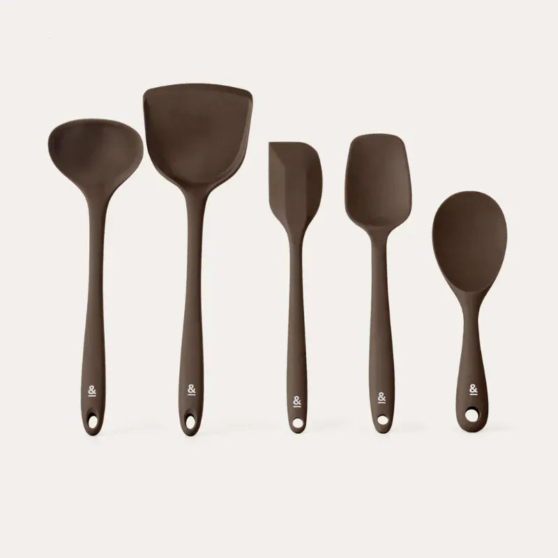 Haven & Space Berry KITCHEN Silicone Utensil Set | Clove