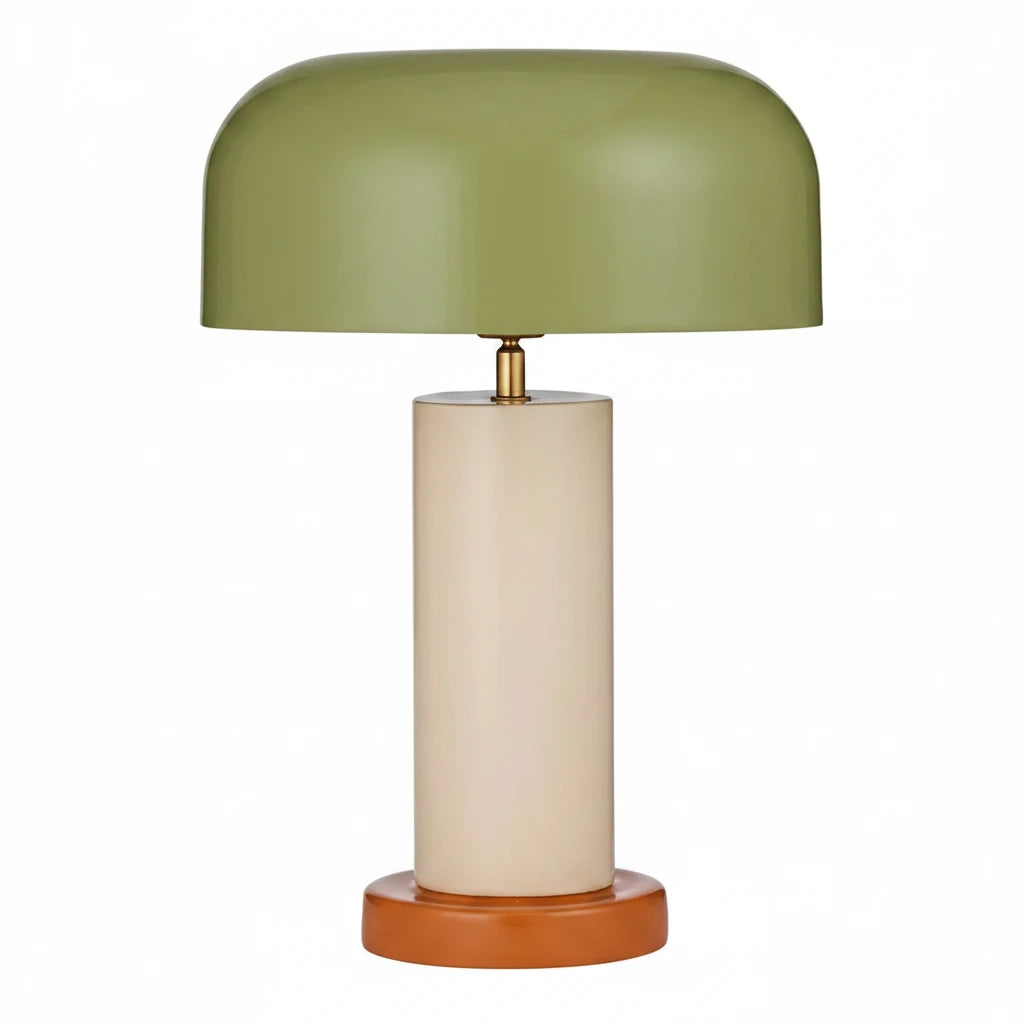 Haven & Space Berry LAMPS Green/Ivory/Orange Malo Metal Lamp