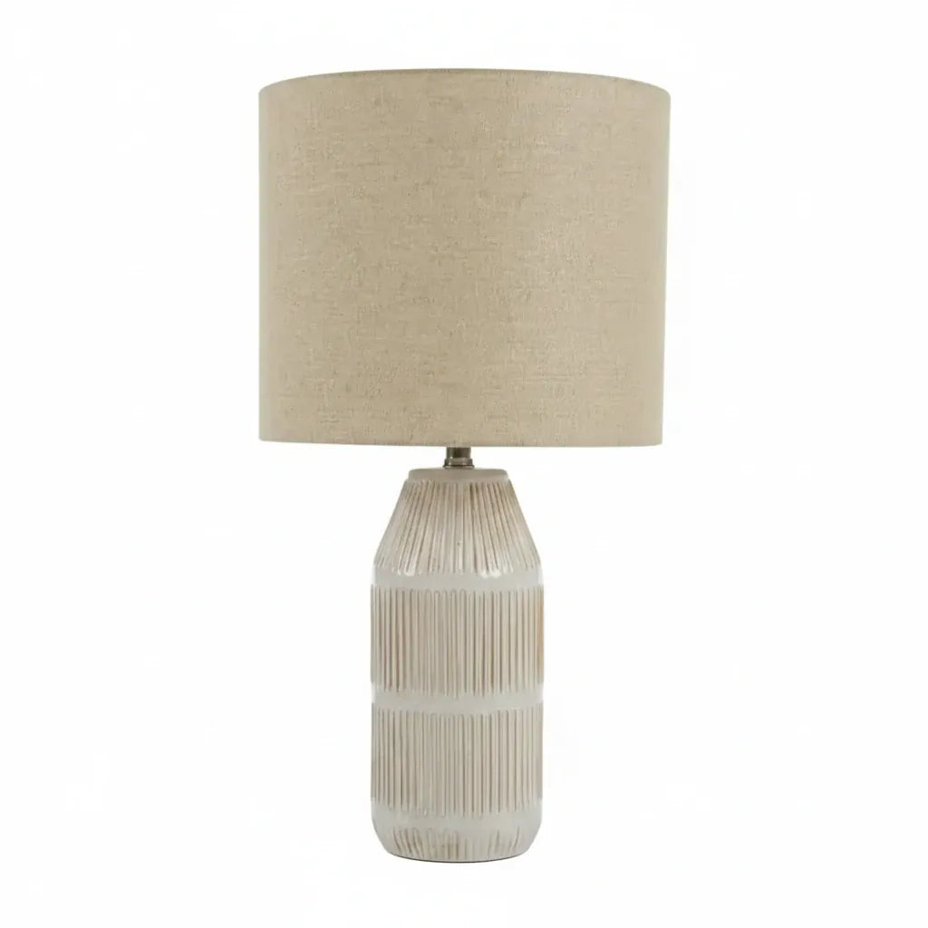 Haven & Space Berry LAMPS Ivory/Natural Ronin Ceramic Lamp