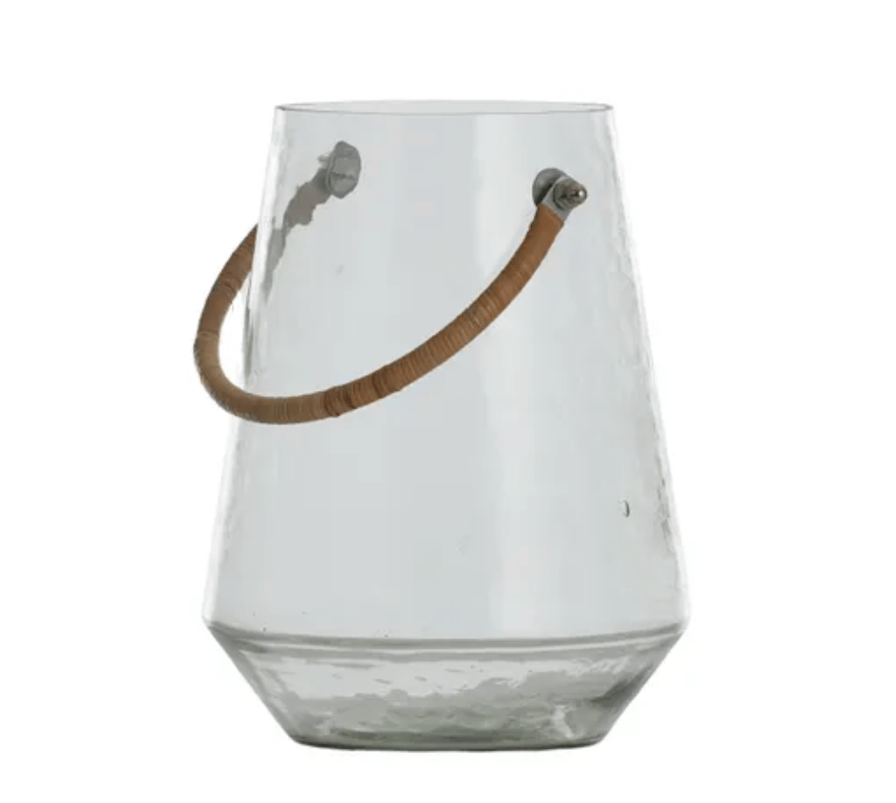 Haven & Space Berry LANTERN 20x25CM Ripple Glass Lantern