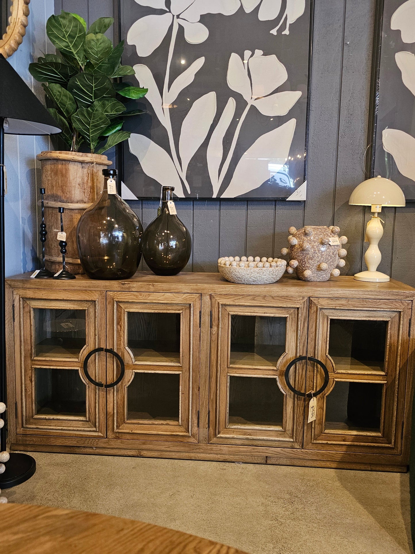 Haven & Space Berry SIDEBOARD 180x45x80CM Modus Sideboard W' Glass Doors