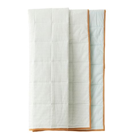 Haven & Space Berry THROW 130X180CM / MINT Irene Cotton Quilt Throw