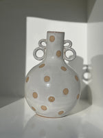 Haven & Space Berry VASES Dot Ceramic Vase 13x19cm White