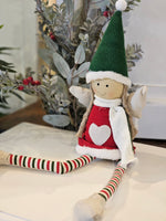Haven & Space Berry XMAS 50cm Sitting Fabric Angel