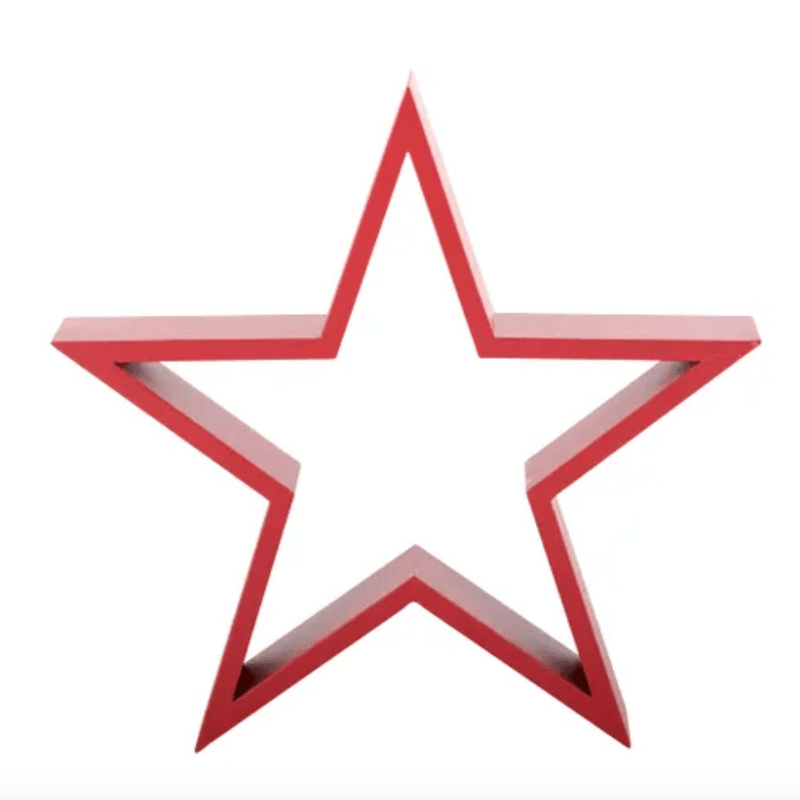 Haven & Space Berry XMAS Christmas Wooden Star Decoration