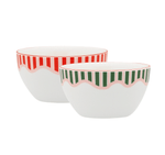 Haven & Space Berry XMAS night Before Christmas S/2 Dip Bowl