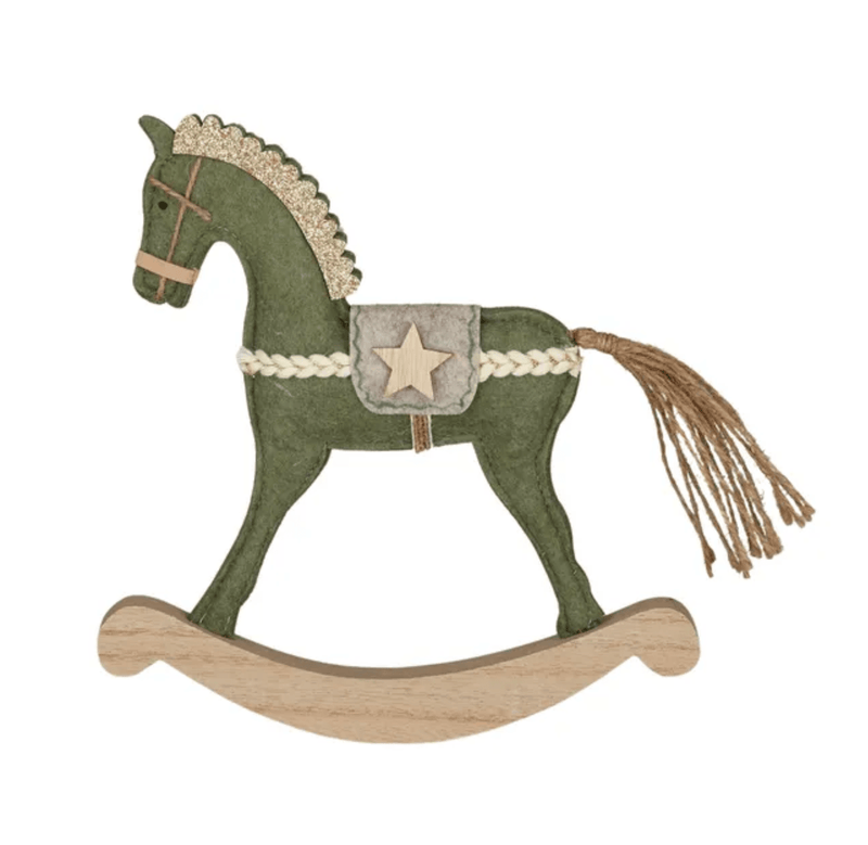 Haven & Space Berry XMAS Rocking Horse Decoration