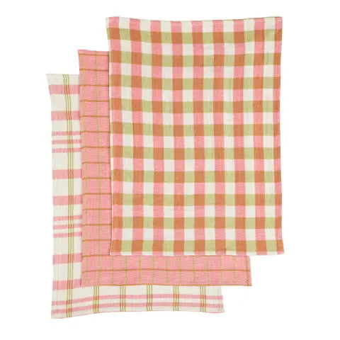 Haven & Space Berry KITCHEN Kit S/3 Recycled Cotton Tea Towel