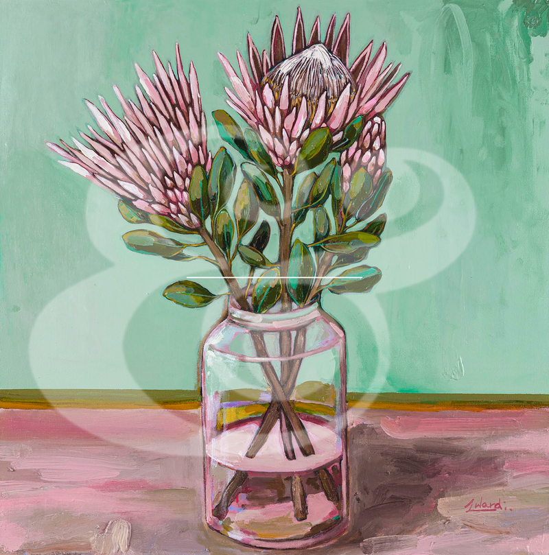 Pastel Proteas - Lauren Ward Artist