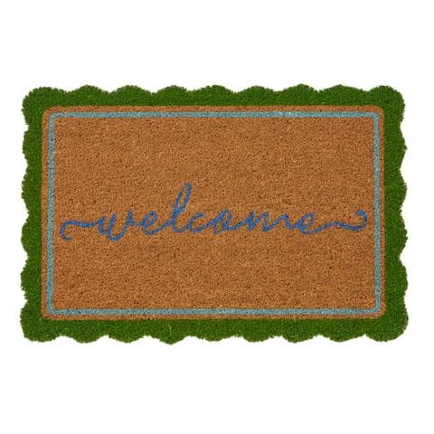 Haven & Space Berry OUTDOOR 40x60cm Wiggly Welcome PVC Back Coir Mat