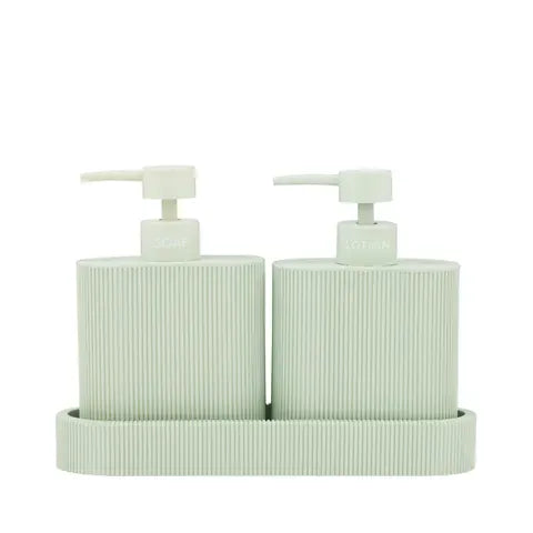 Haven & Space Berry KITCHEN Seafoam Sid Dispenser Set/2 With Tray