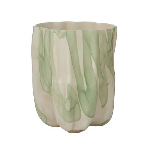 Haven & Space Berry VASES 22X26.5CM / Peach/Green Evelyn Glass Vase