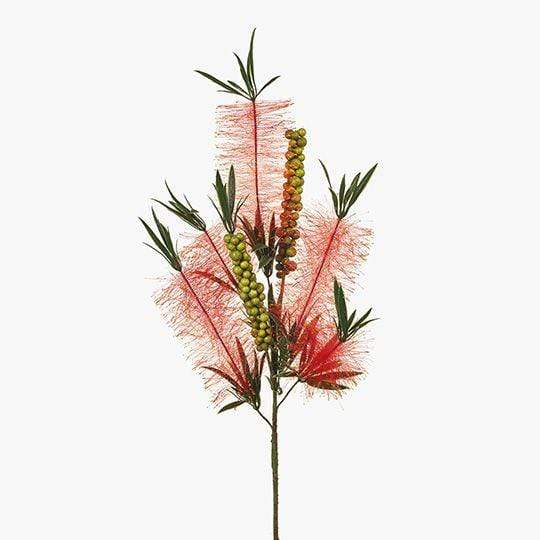 Haven and Space Berry Artificial Plants and Fruit Red Bottlebrush Spray 81cm - Assorted Colours
