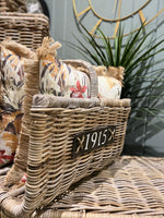Haven & Space Berry '1915' Wood Basket