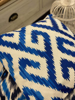 Haven & Space Berry Addison Blue and White Printed  Cushion