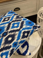 Haven & Space Berry Aubury Blue and Black Printed Cushion