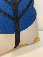 Haven & Space Berry Cushions Blue and Black Tree Cushion