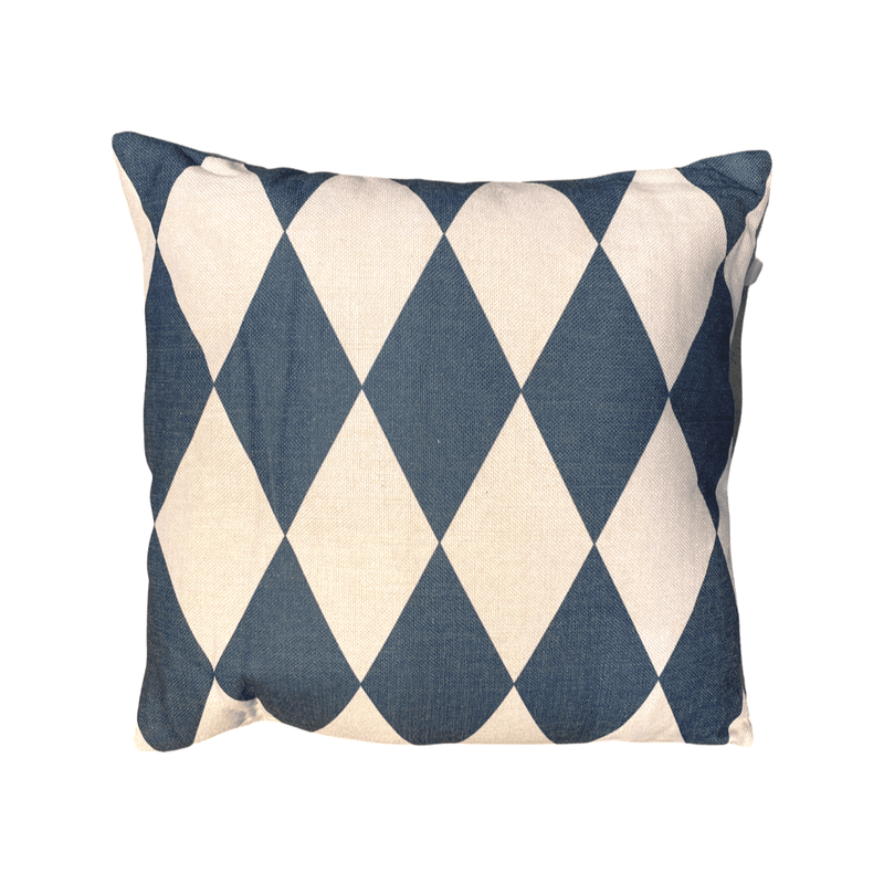 Haven & Space Berry Cushions Blue and White Diamond Cushion