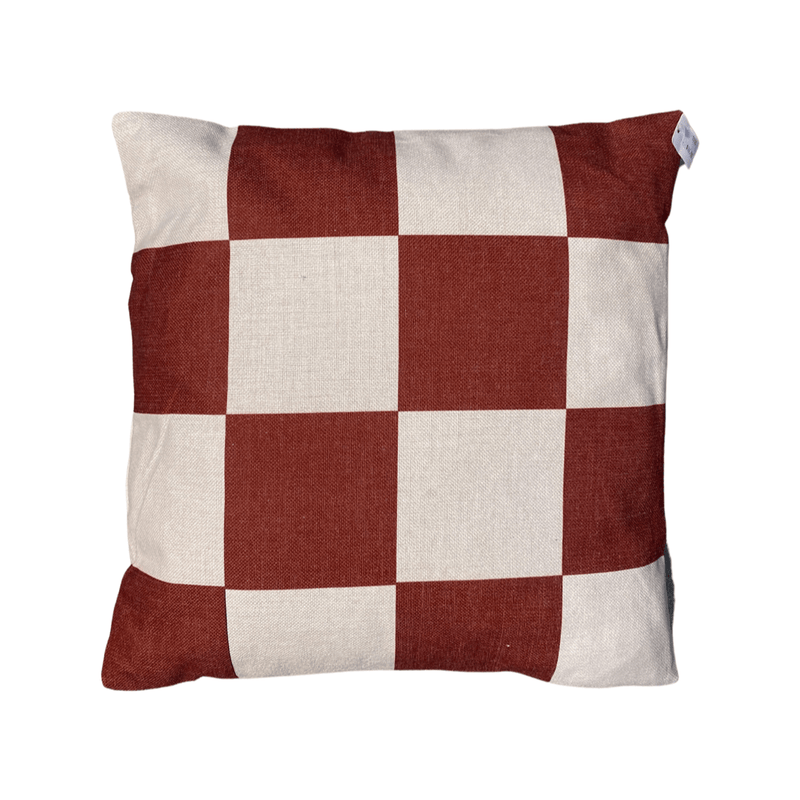 Haven & Space Berry Cushions Red and White Checkered Cushion