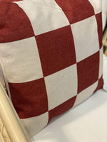Haven & Space Berry Cushions Red and White Checkered Cushion