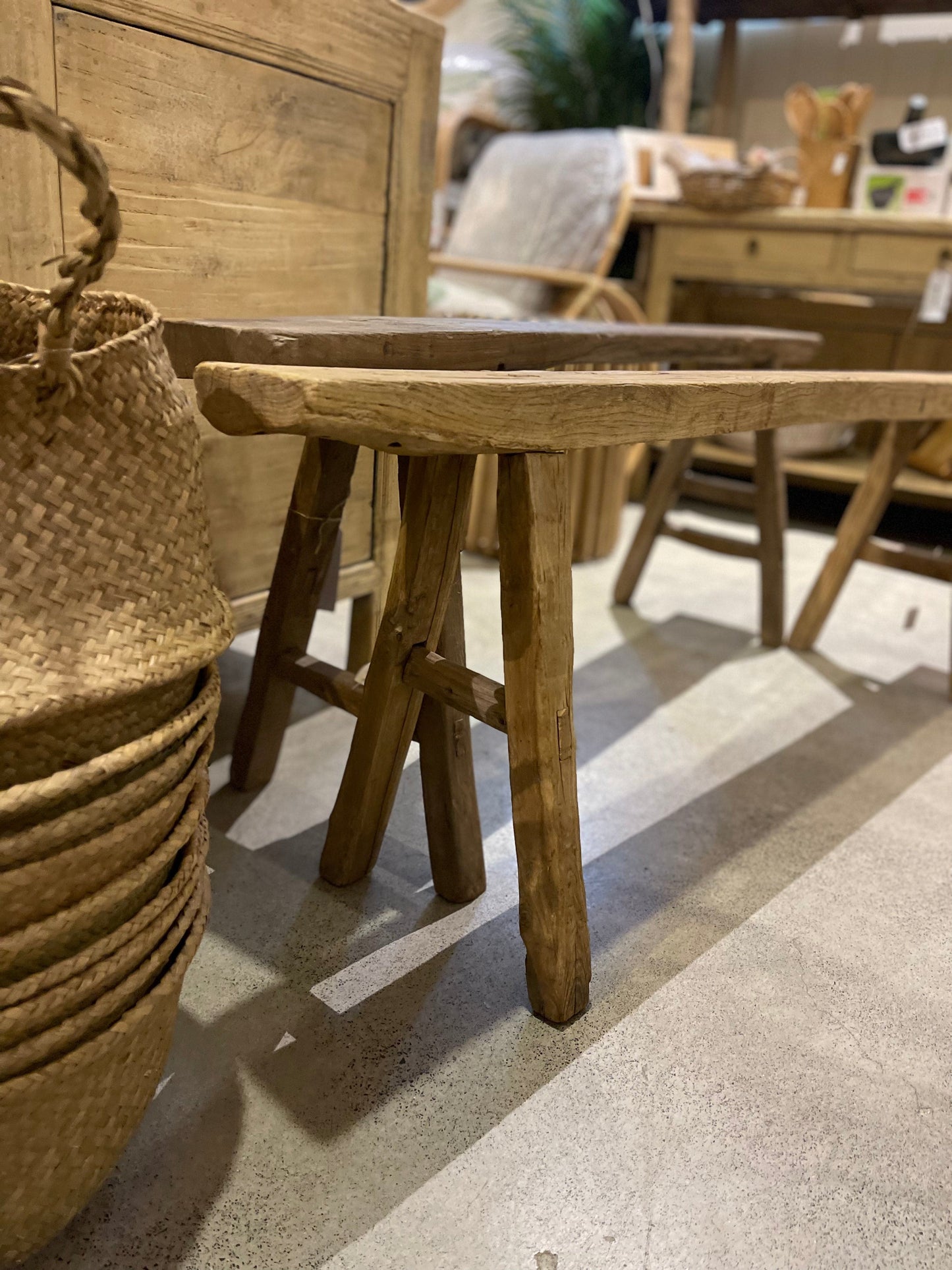 Haven & Space Berry Recycled Elm Bench