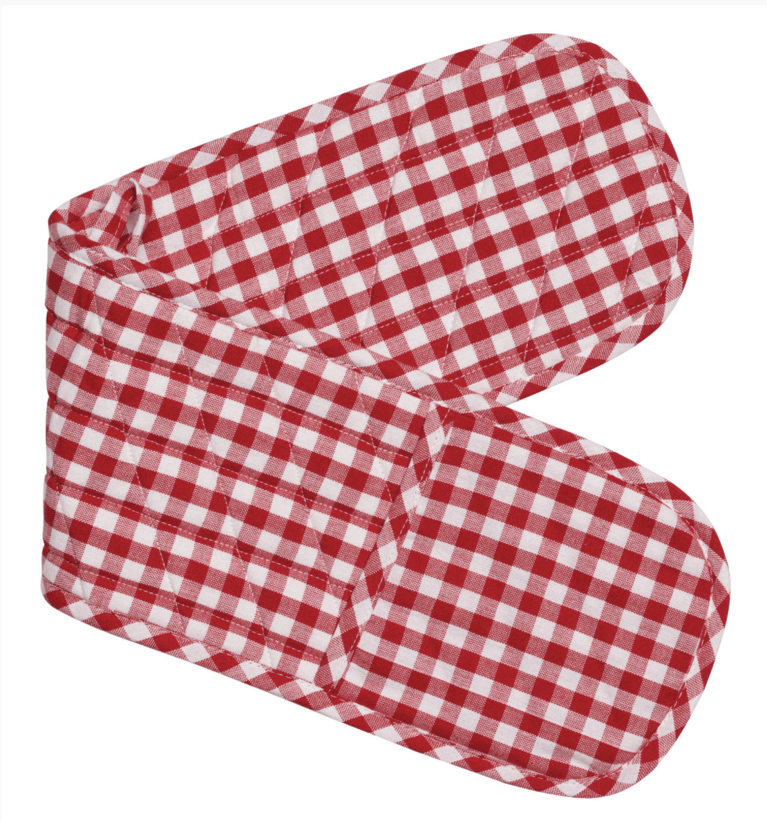 Gingham Checkered Double Oven Mitt - Assorted Colours
